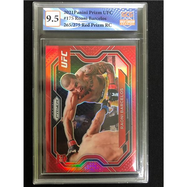 2021Panini Prizm UFC Roani Barcelos Red Prizm (GCG 9.5)