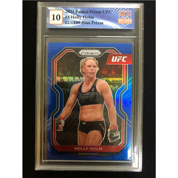 12021 Panini Prizm UFC Holly Holm Blue Prizm (GCG 10)