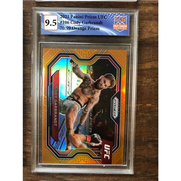 2021 Panini Prizm UFC Cody Garbrandt Orange Prizm (GCG 9.5)