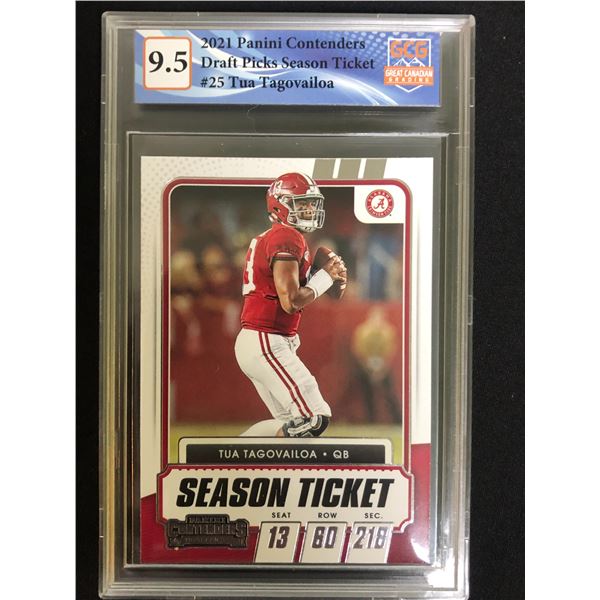 2021 Panini Contenders Draft Picks Tua Tagovailoa (GCG 9.5)