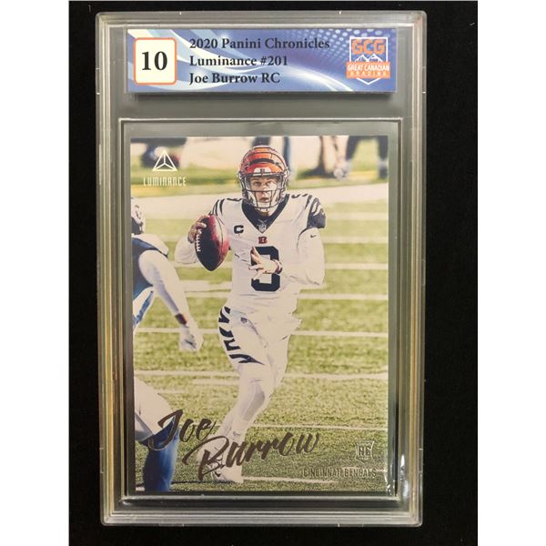 2020 Panini Chronicles Luminance Joe Burrow (GCG 10)