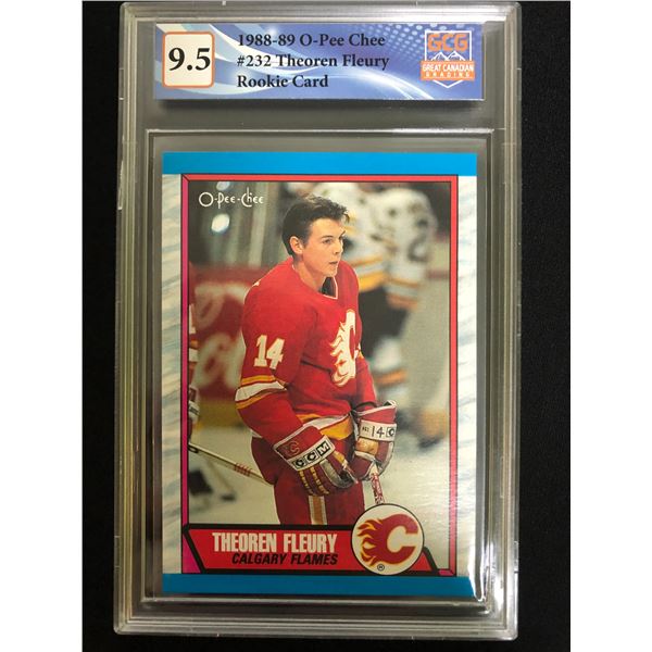 1988-89 O-Pee Chee Hockey Theoren Fleury (GCG 9.5)