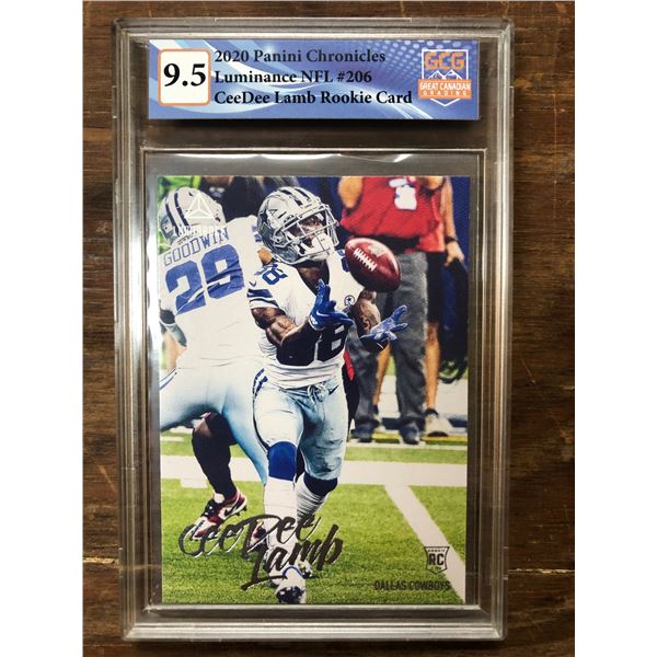 2020 Panini Chronicles Luminance CeeDee Lamb RC (GCG 9.5)