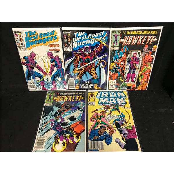 THE WEST COAST AVENGERS/ HAWKEYE COMIC BOOK LOT (MARVEL COMICS)