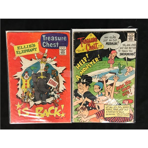 VINTAGE TREASURE CHEST COMIC BOOK LOT