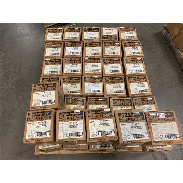 Skid Lot of (36) Pass & Seymour #P1-00-ND Low Voltage Rings with Side Bracket
