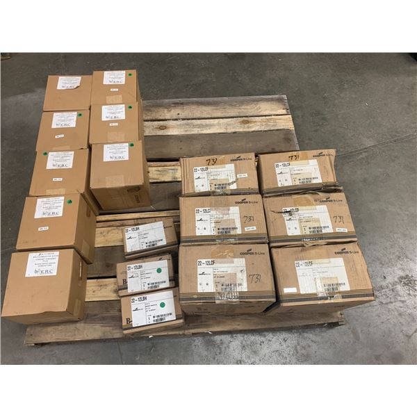 Skid Lot of Cooper B-Line Wireways, Hangers, Conductors
