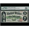 Image 1 : 1862 $5 Legal Tender Note PMG 58