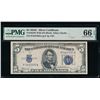 Image 1 : 1934C $5 Silver Certificate PMG 66EPQ