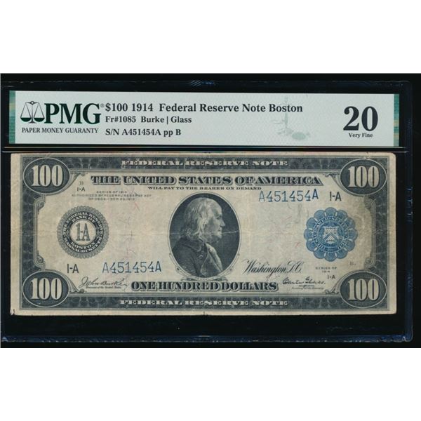 1914 $100 Boston FRN PMG 20