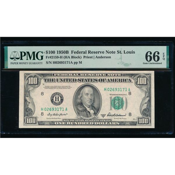 1950B $100 St Louis FRN PMG 66EPQ