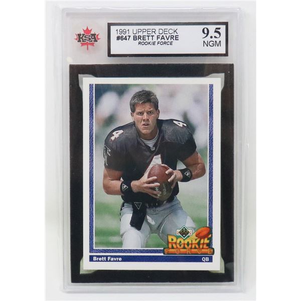 BRETT FAVRE ROOKIE KSA 9.5