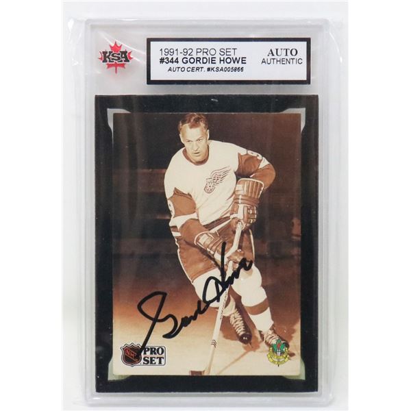 GORDIE HOWE AUTOGRAPH KSA AUTHENTIC