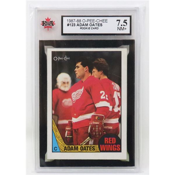 ADAM OATES VINTAGE ROOKIE KSA 7.5