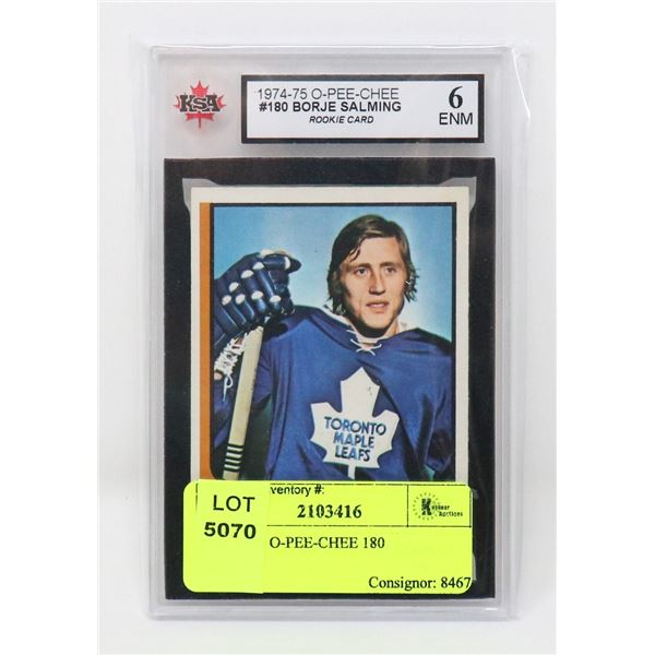 BORJE SALMING VINTAGE ROOKIE KSA 6