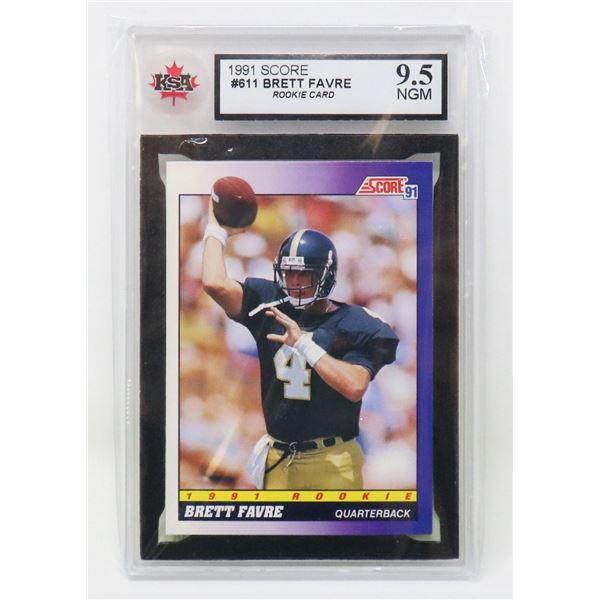 BRETT FAVRE ROOKIE KSA 9.5