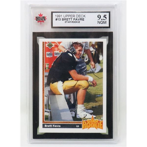 BRETT FAVRE ROOKIE KSA 9.5