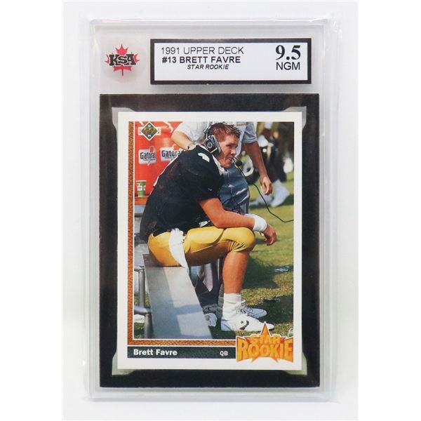 BRETT FAVRE ROOKIE KSA 9.5