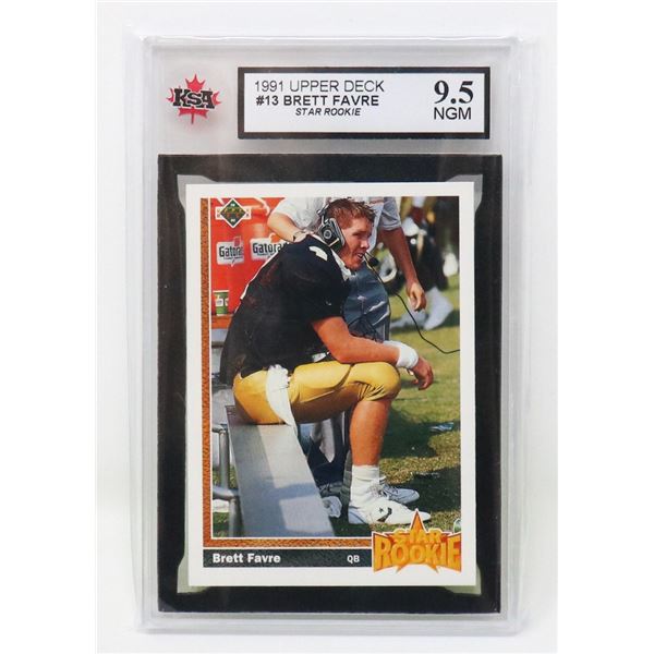 BRETT FAVRE ROOKIE KSA 9.5