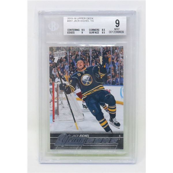 JACK EICHEL ROOKIE YOUNG GUNS BECKETT 9