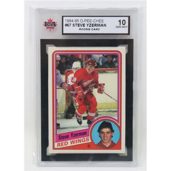 STEVE YZERMAN VINTAGE ROOKIE KSA 10.