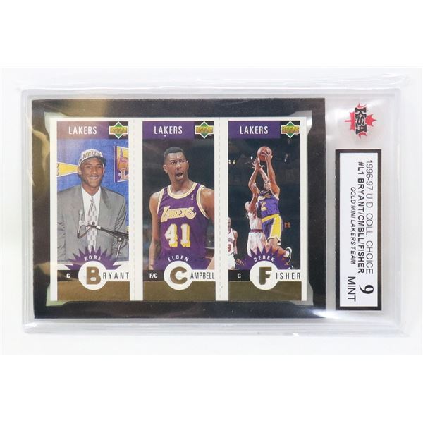 KOBE BRYANT MINI GOLD ROOKIE RARE KSA 9