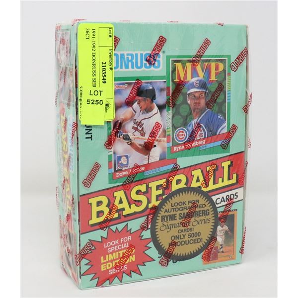 1991-1992 DONRUSS SERIES 2 PACKS 36CT