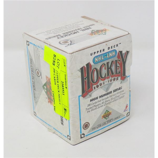 1991-1992 UPPER DECK HIGH # SERIES 200 CARDS