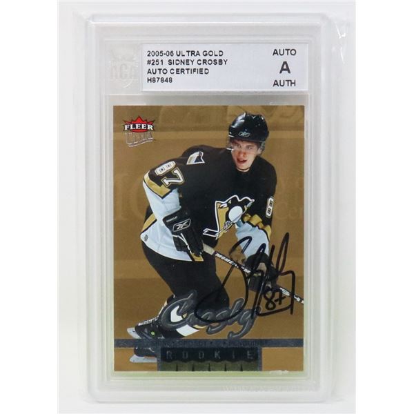 SIDNEY CROSBY ROOKIE GOLD MEDALLION (AUTO) ACA  AUTHENTIC