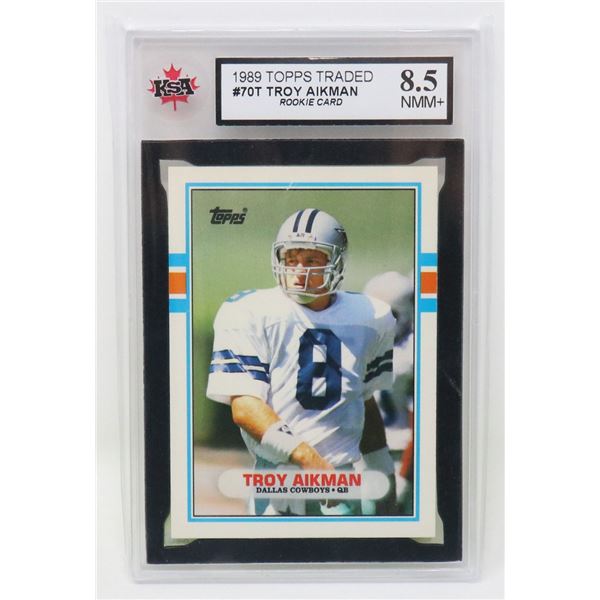 TROY AIKMAN ROOKIE KSA 8.5