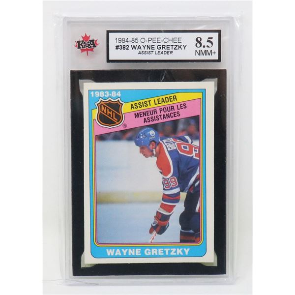 WAYNE GRETZKY VINTAGE 80'S ASSIST LEADER KSA 8.5