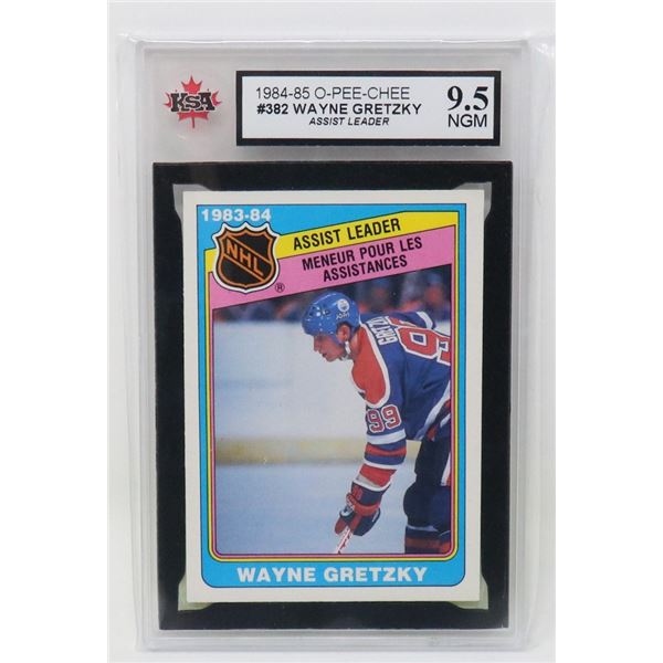 WAYNE GRETZKY VINTAGE 80'S ASSIST LEADER KSA 9.5