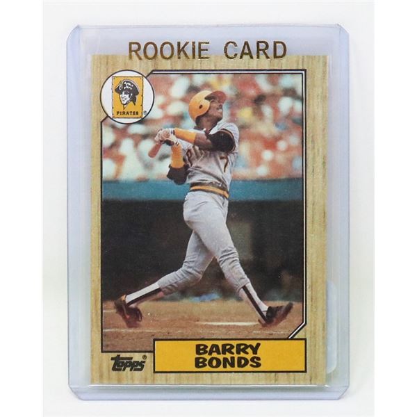 BARRY BONDS ROOKIE RAW