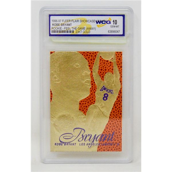 WCG GRADED 10 MINT 23KT GOLD KOBE BRYANT