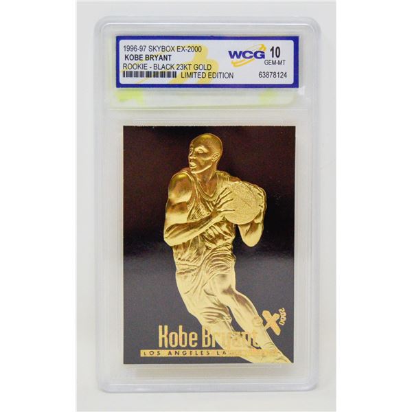 WCG GRADED 10 MINT 23KT GOLD KOBE BRYANT
