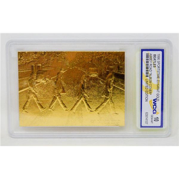 WCG GRADED 10 MINT 23KT GOLD BEATLES ABBY ROAD