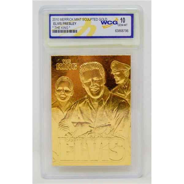 WCG GRADED 10 MINT 23KT GOLD ELVIS PRESLEY