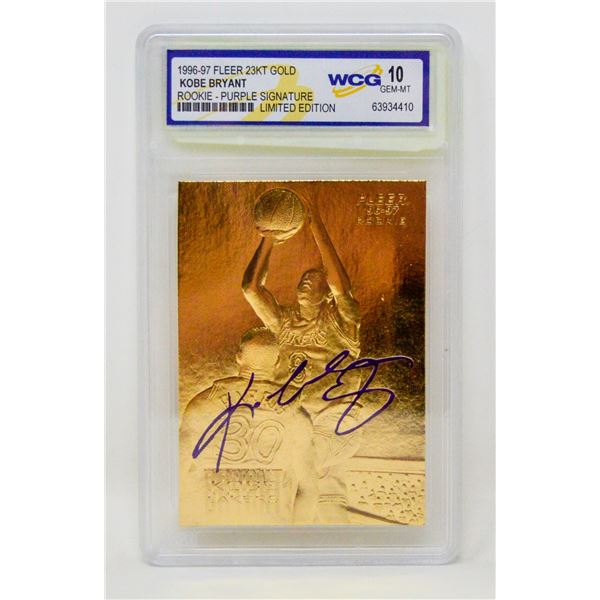 WCG GRADED 10 MINT 23KT GOLD KOBE BRYANT