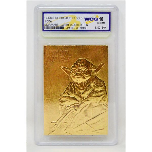 WCG GRADED 10 MINT 23KT GOLD STAR WARS YODA