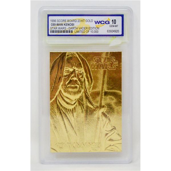 WCG GRADED 10 MINT 23KT GOLD STAR WARS OBI-WAN
