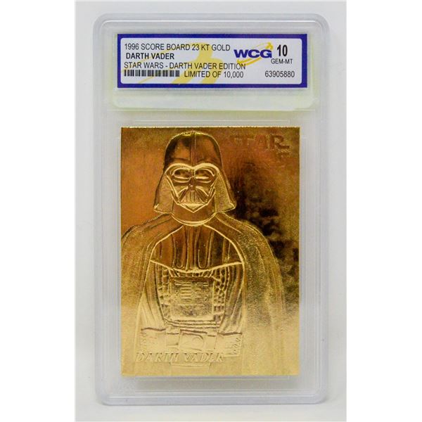 WCG GRADED 10 MINT 23KT GOLD STAR WARS DARTH VADER