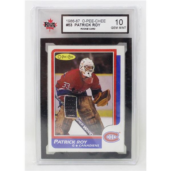 PATRICK ROY ROOKIE GEM MINT 10 <100 GRADED 10  CARDS BGS AND PSA