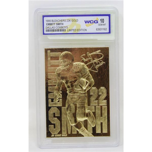 WCG GRADED 10 MINT 23KT GOLD EMMITT SMITH