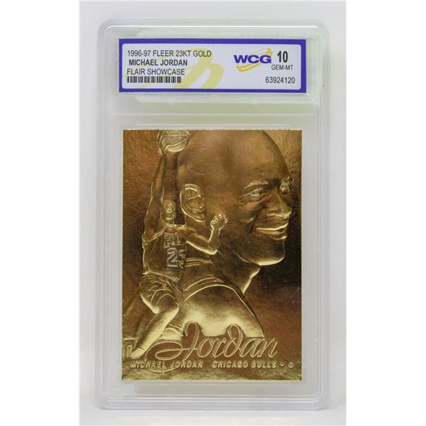 WCG GRADED 10 MINT 23KT GOLD MICHAEL JORDAN