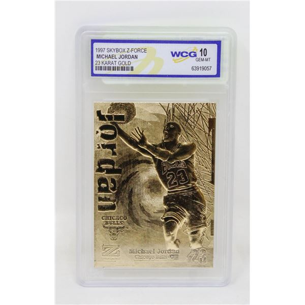 WCG GRADED 10 MINT 23KT GOLD MICHAEL JORDAN