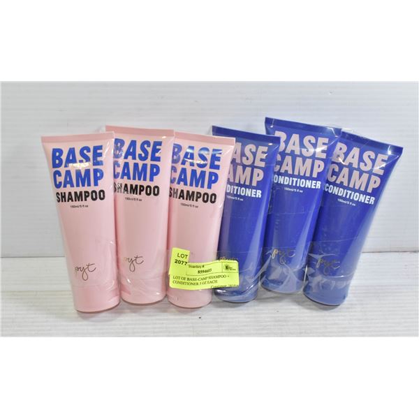 LOT OF BASE-CAMP SHAMPOO + CONDITIONER 5 OZ EACH