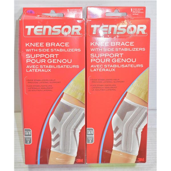 2 PACK TENSOR KNEE BRACE SIZE LARGE