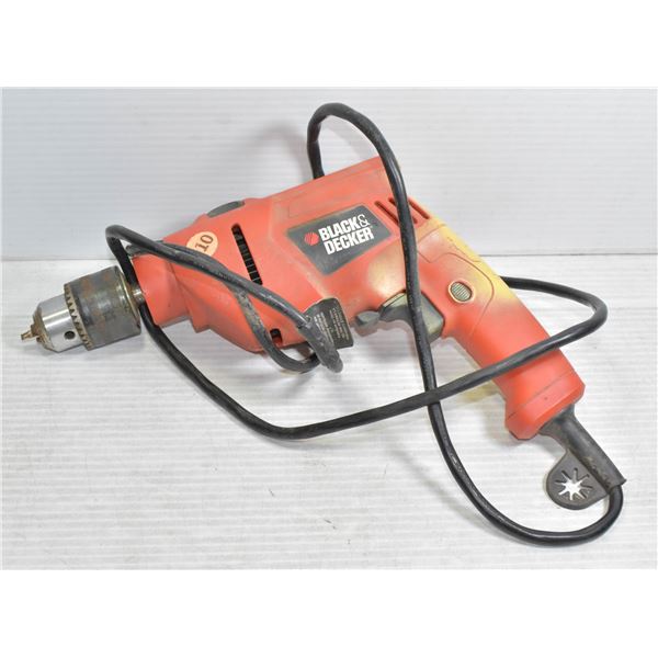 BLACK AND DECKER 1/2 INCH TYPE 2 CORDED DRILL