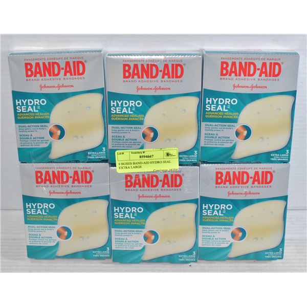 6 BOXES BAND-AID HYDRO SEAL EXTRA LARGE