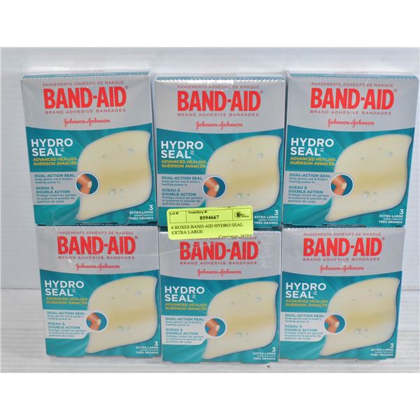 6 BOXES BAND-AID HYDRO SEAL EXTRA LARGE